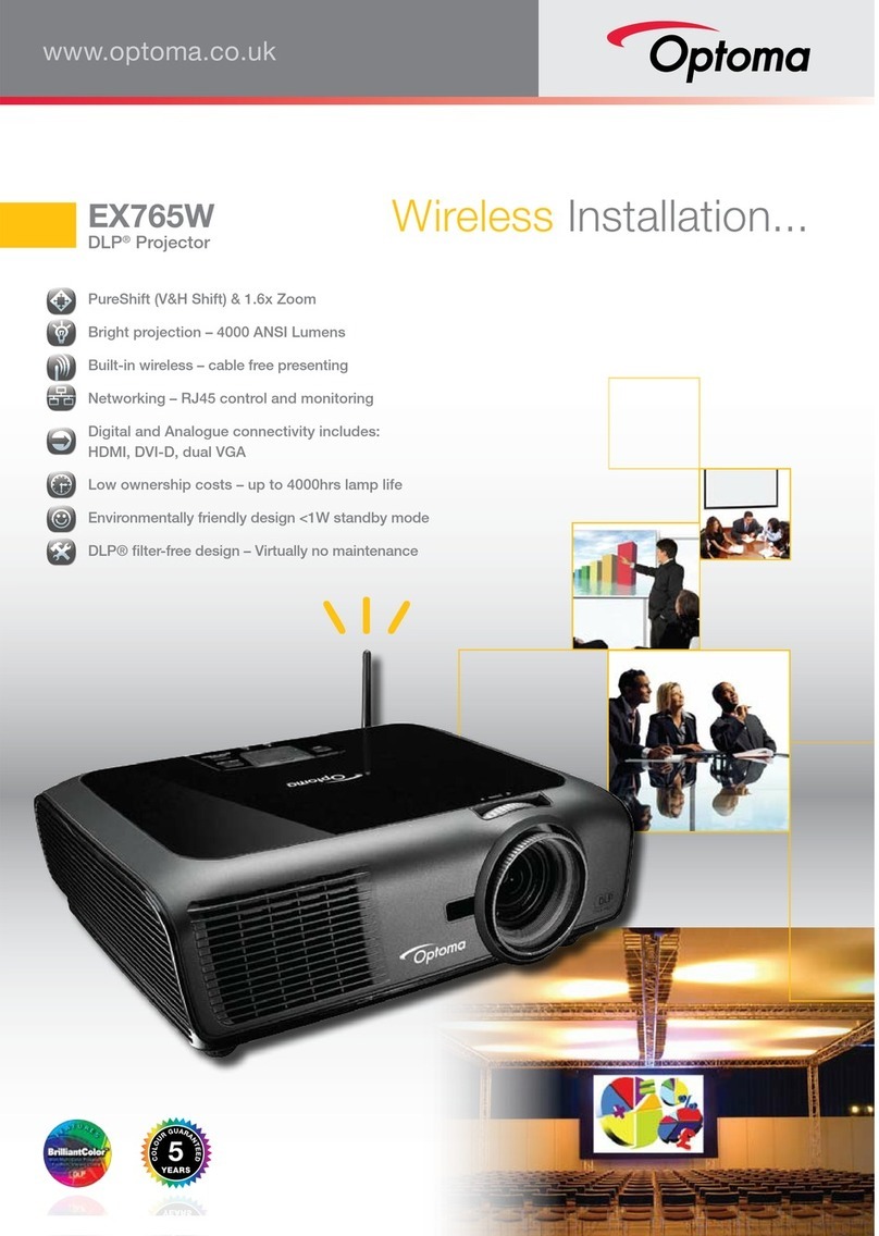 Optoma EX765W User manual
