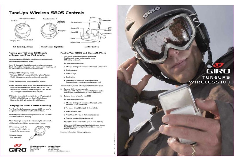 Giro TuneUps Wireless S805 quick guide