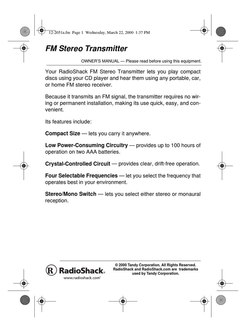 Radio Shack Six-Element Triple-Drive FM Antenna owner's manual Radio Shack Six-Element Triple-Drive FM Antenna owner's manual