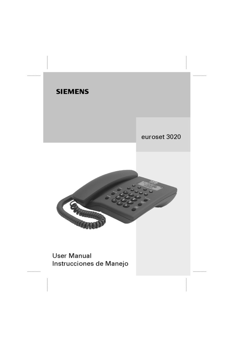 Siemens euroset 3020 User manual