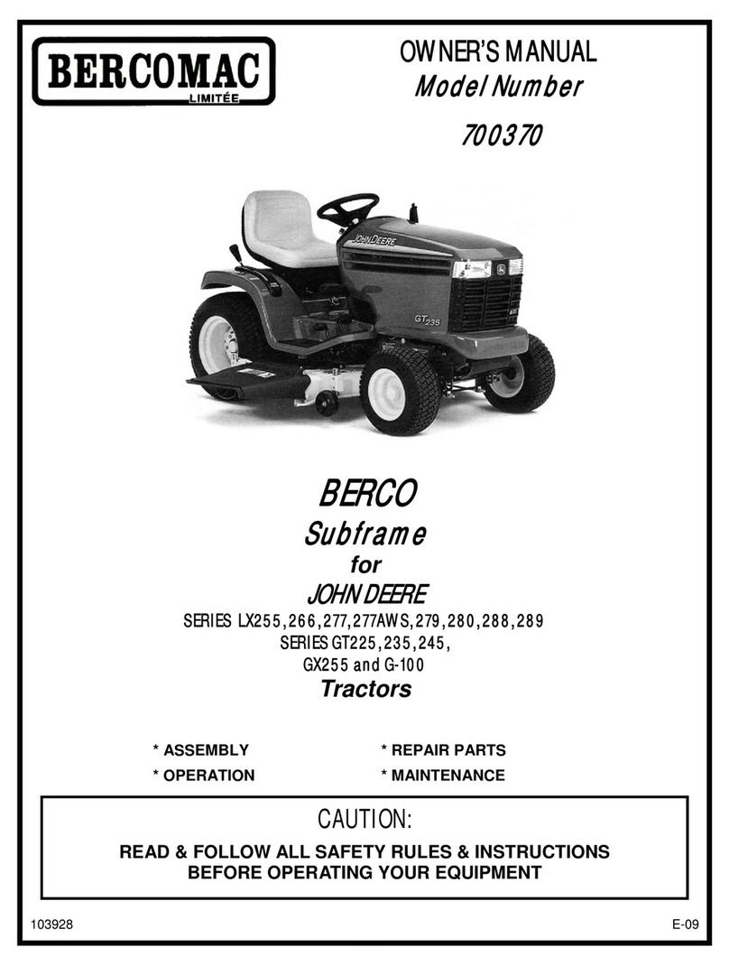 Bercomac 700370 owner's manual