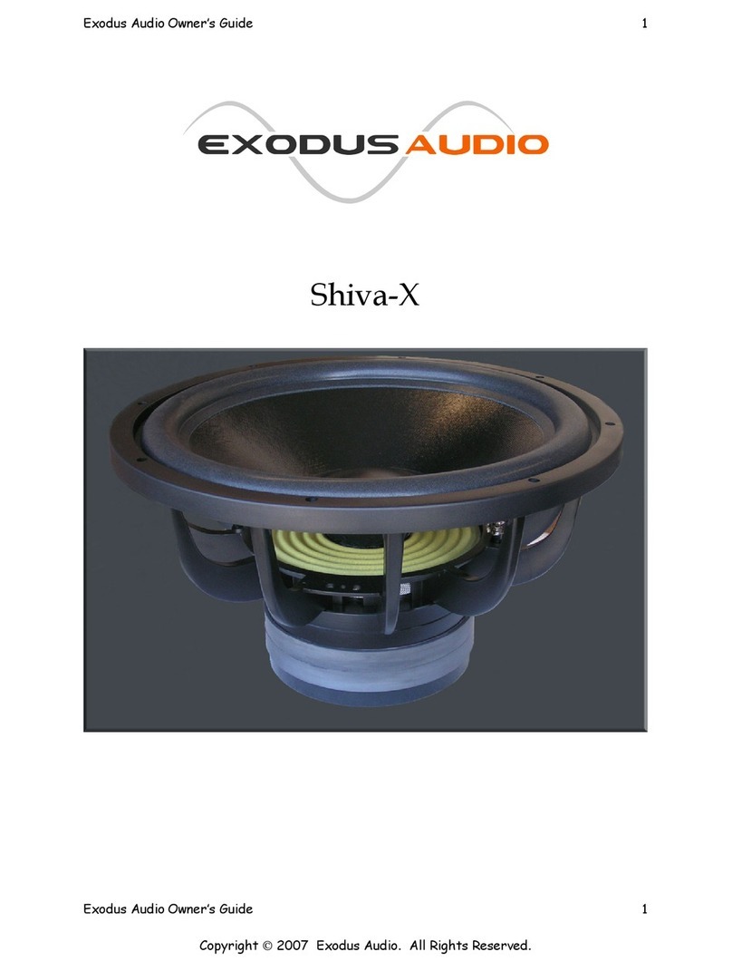 Exodus Audio Shiva-X owner's guide