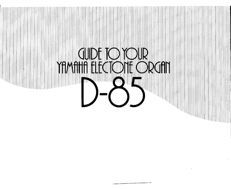 Yamaha Electone D-85 User manual