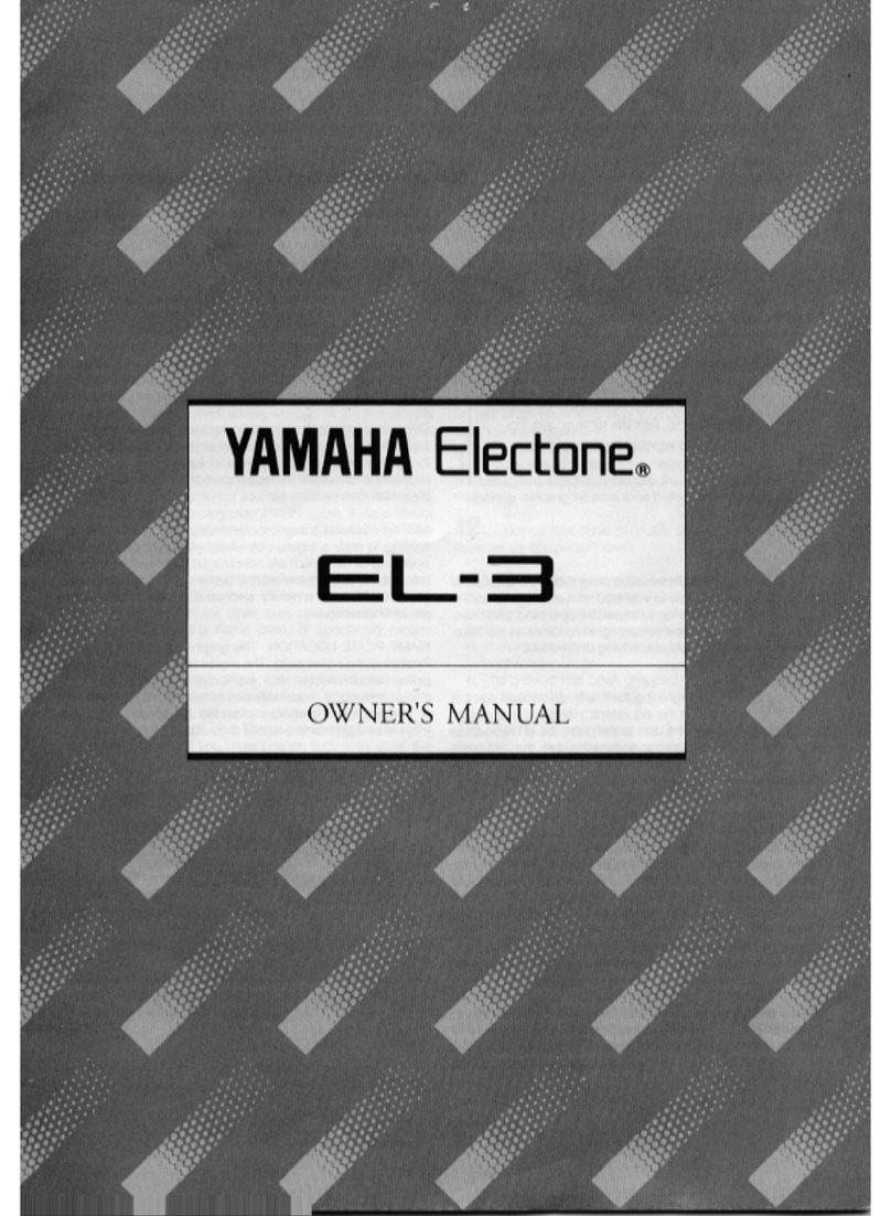 Yamaha Electone EL-3 User manual Yamaha Electone EL-3 User manual