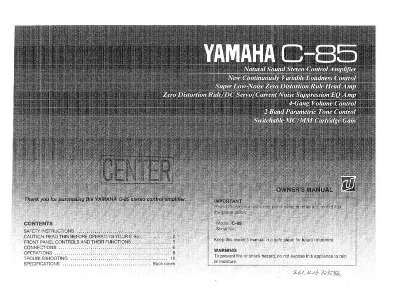 Yamaha C-85 User manual Yamaha C-85 User manual