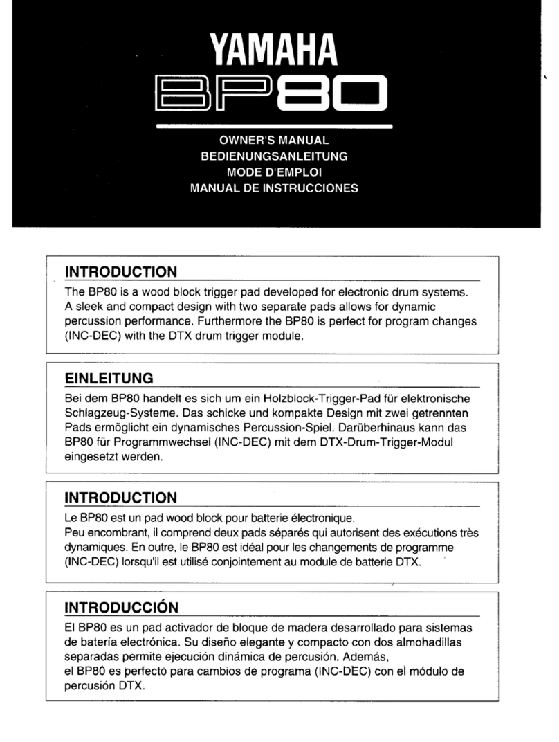 Yamaha BP80 User manual