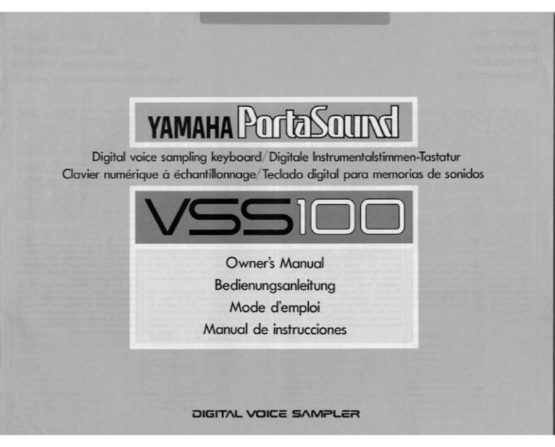 Yamaha PortaSound VSS-100 User manual Yamaha PortaSound VSS-100 User manual