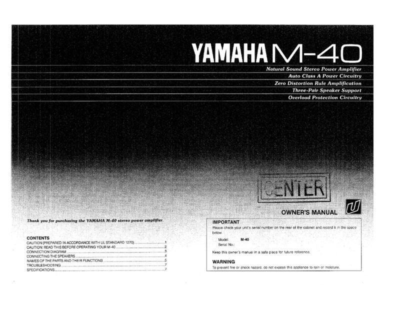 Yamaha M-40 owner's manual