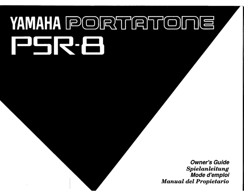 Yamaha PortaTone PSR-8 owner's guide