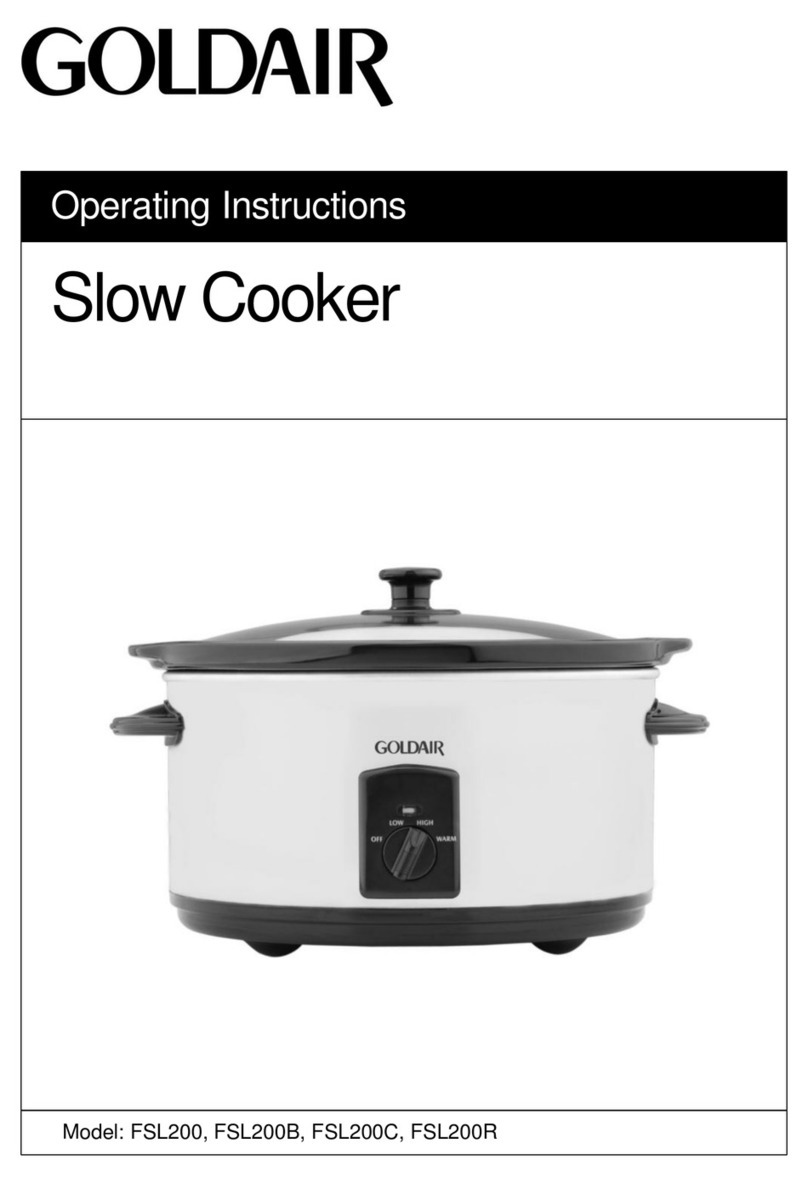 Goldair FSL200 operating instructions