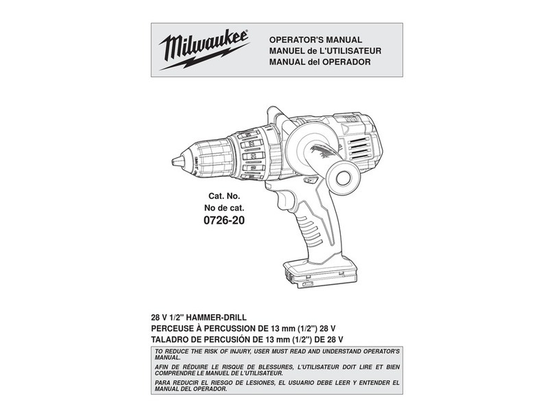 Milwaukee 0726-20 User manual
