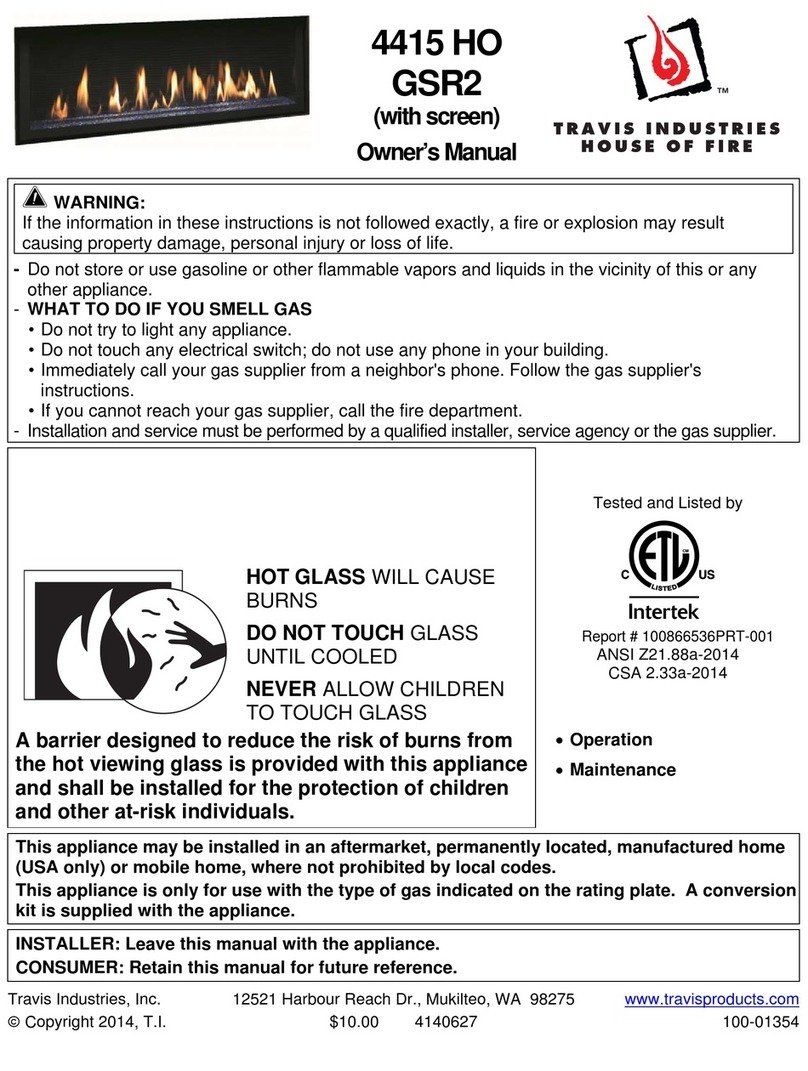 Travis Industries 4415 HO GSR2 User manual