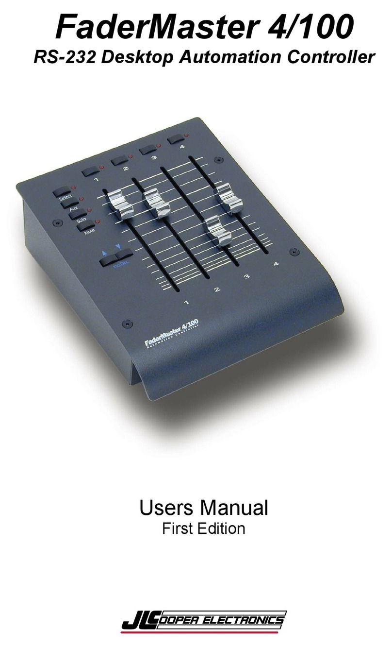 JLCooper Electronics FaderMaster 4/100 User manual