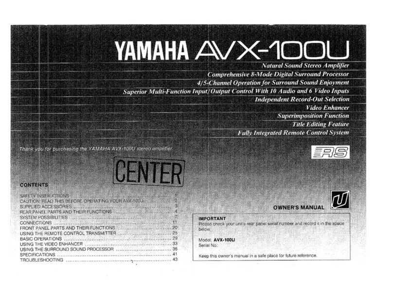 Yamaha AVX-100U User manual