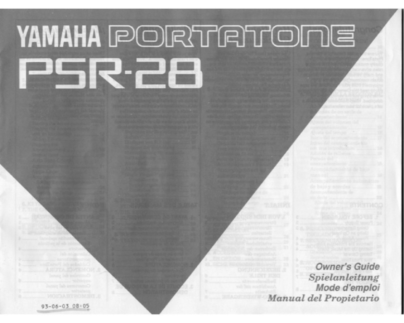 Yamaha PortaTone PSR-28 User manual Yamaha PortaTone PSR-28 User manual