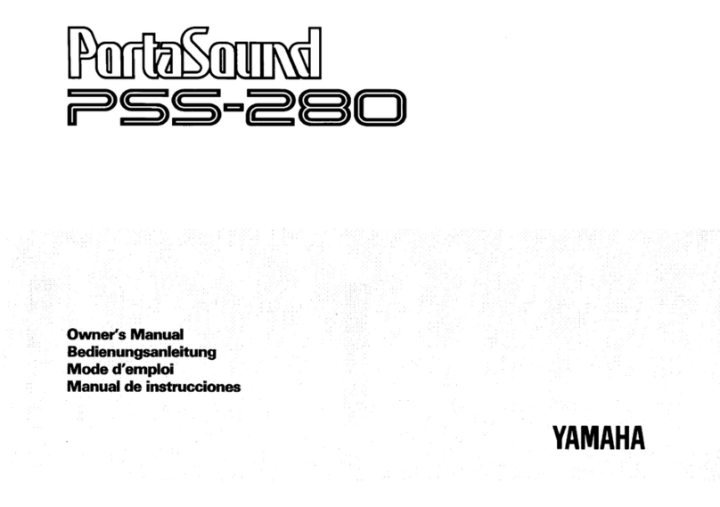 Yamaha PortaSound PSS-280 User manual