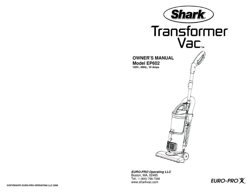 Shark Transformer Vac EP602 owner's manual