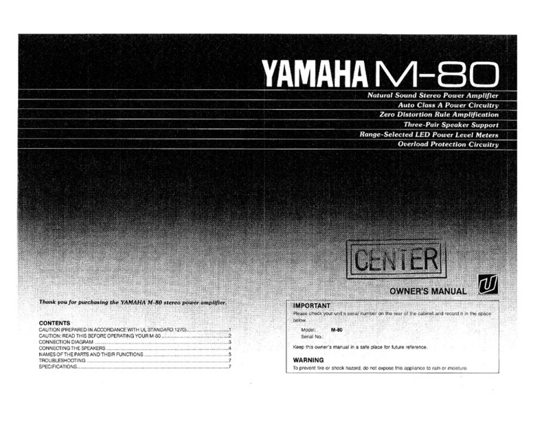 Yamaha M-80 owner's manual