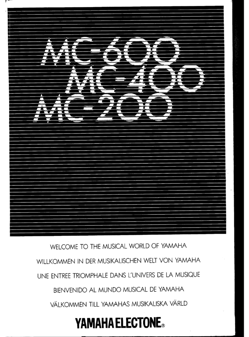 Yamaha Electone MC-600 User manual