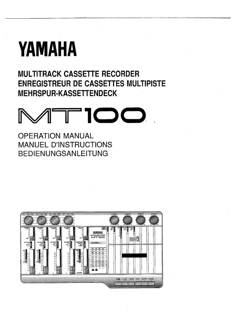 Yamaha MT100 User manual