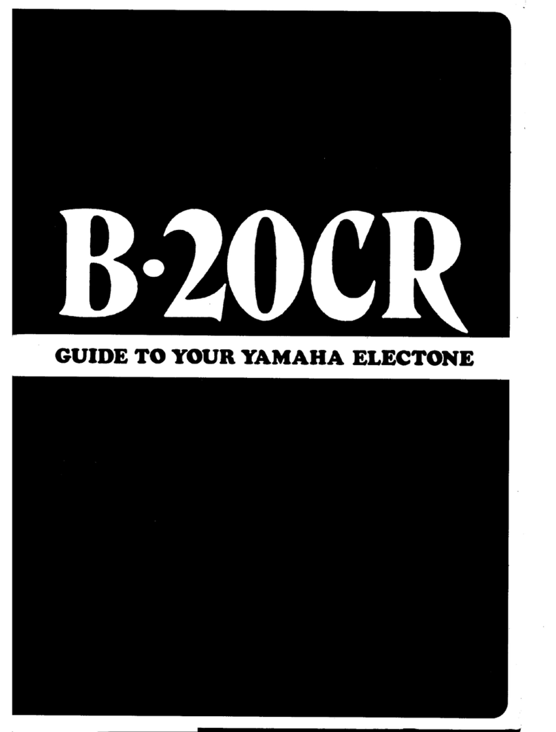 Yamaha Electone B-20CR User manual