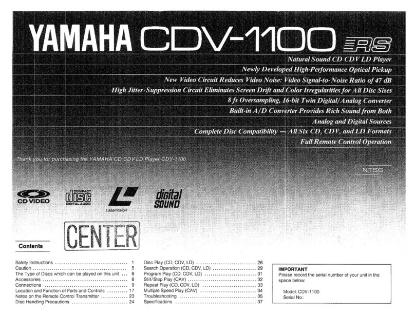 Yamaha CDV-1100RS User manual