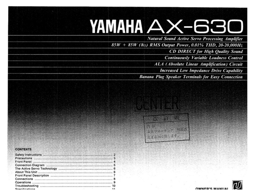 Yamaha AX-630 User manual