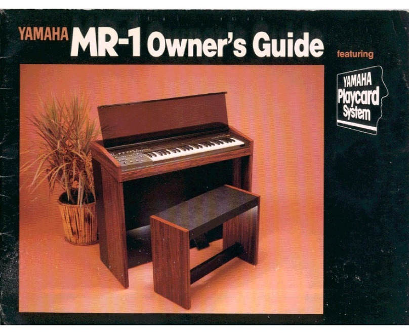 Yamaha MR-1 User manual Yamaha MR-1 User manual