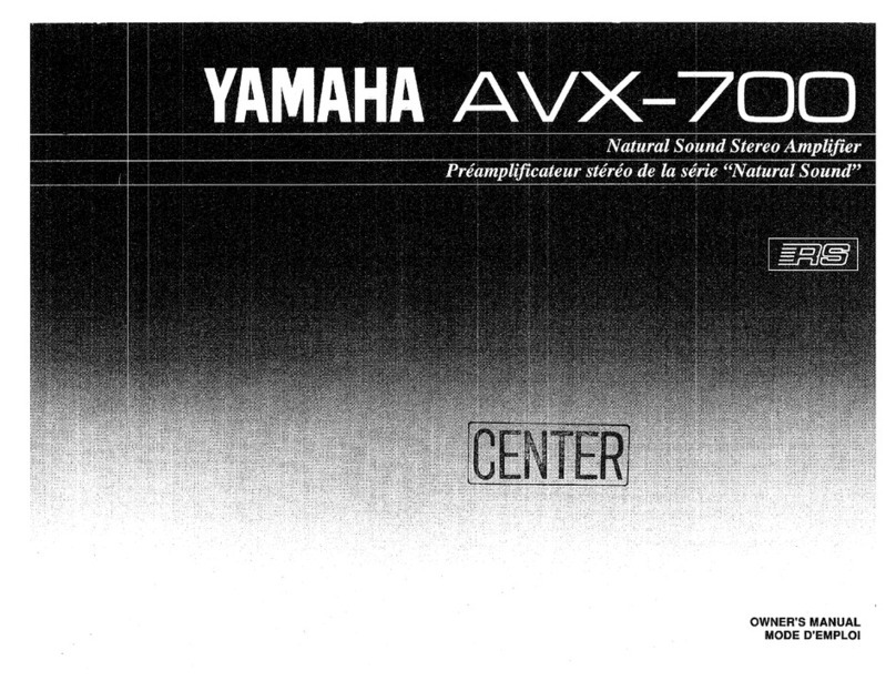 Yamaha AVX-700 owner's manual