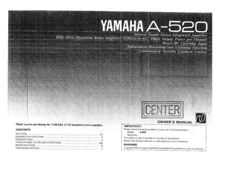 Yamaha A-520 owner's manual