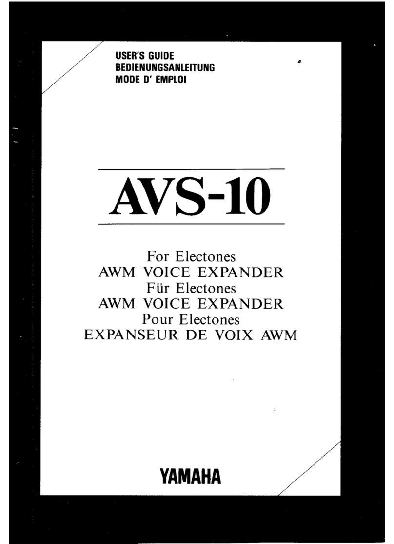 Yamaha AVS-10 User manual
