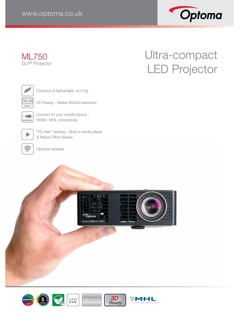 Optoma ML750 User manual