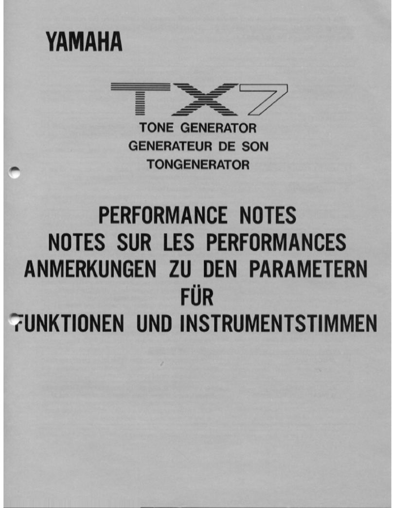 Yamaha TX-7 Quick start guide