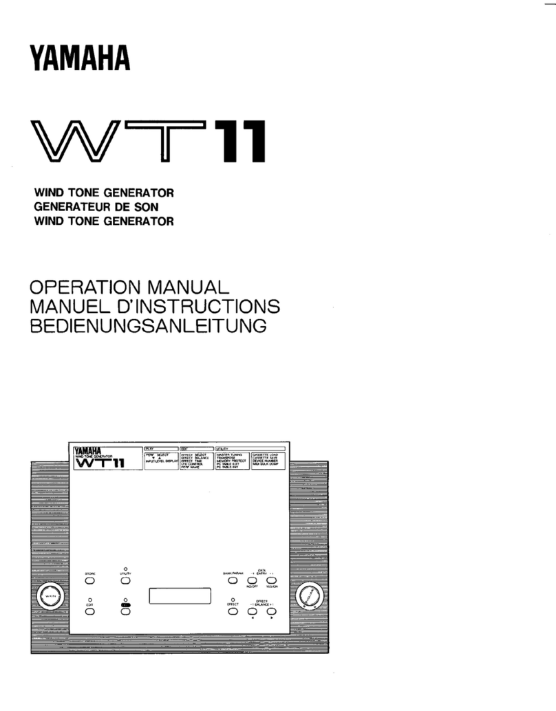 Yamaha WT-11 Operation manual
