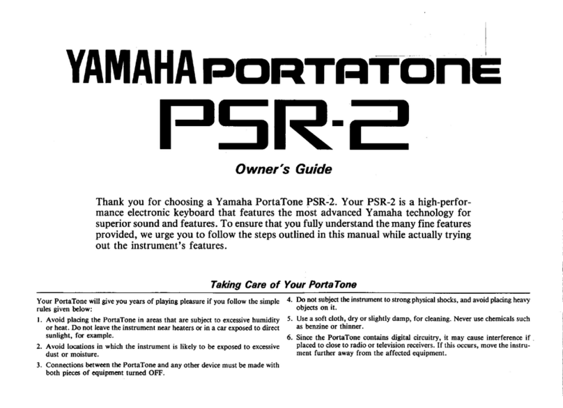 Yamaha PortaTone PSR-2 User manual