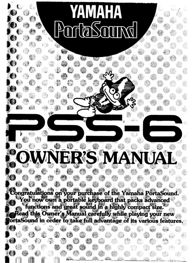 Yamaha PortaSound PSS-6 owner's manual