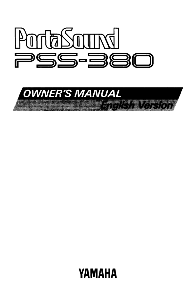 Yamaha PortaSound PSS-380 User manual