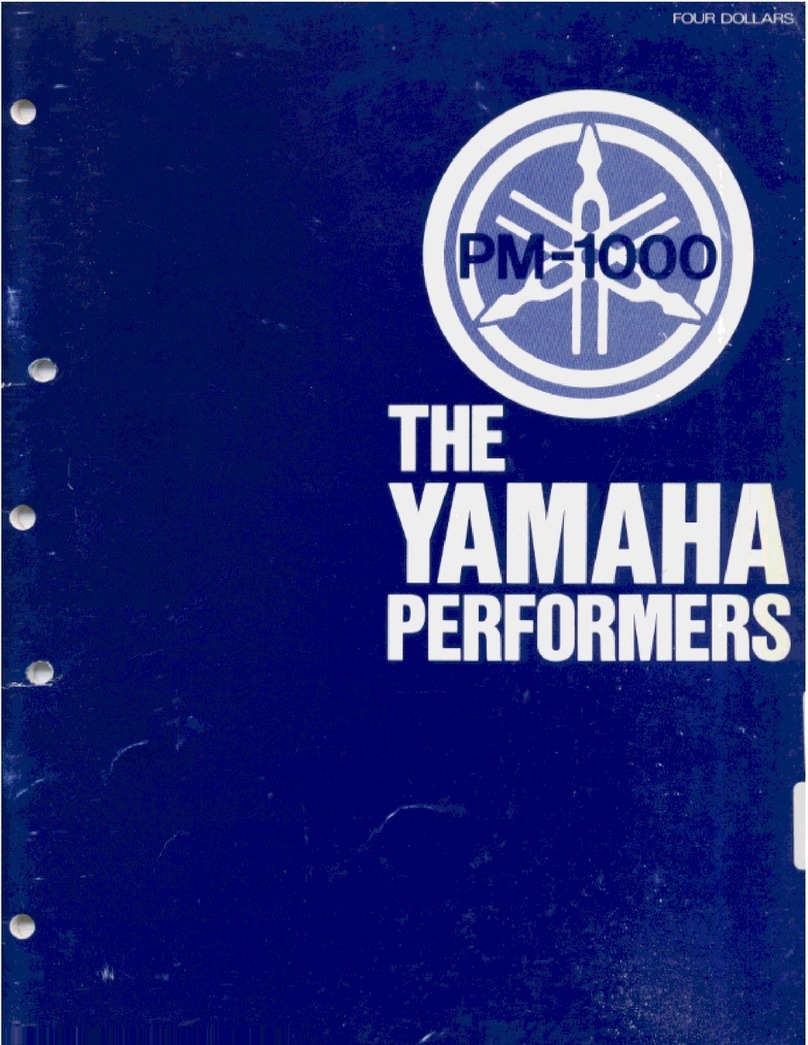 Yamaha PM-1000 User manual Yamaha PM-1000 User manual