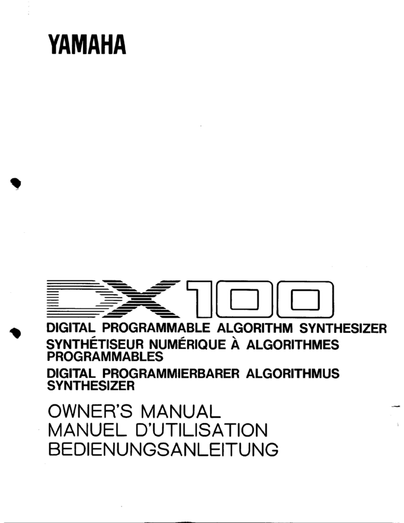 Yamaha DX100 User manual Yamaha DX100 User manual