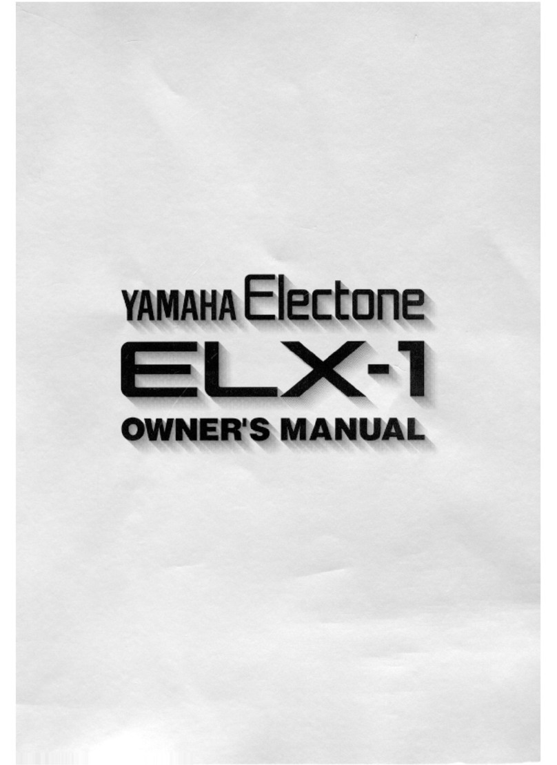 Yamaha Electone ELX-1 owner's manual