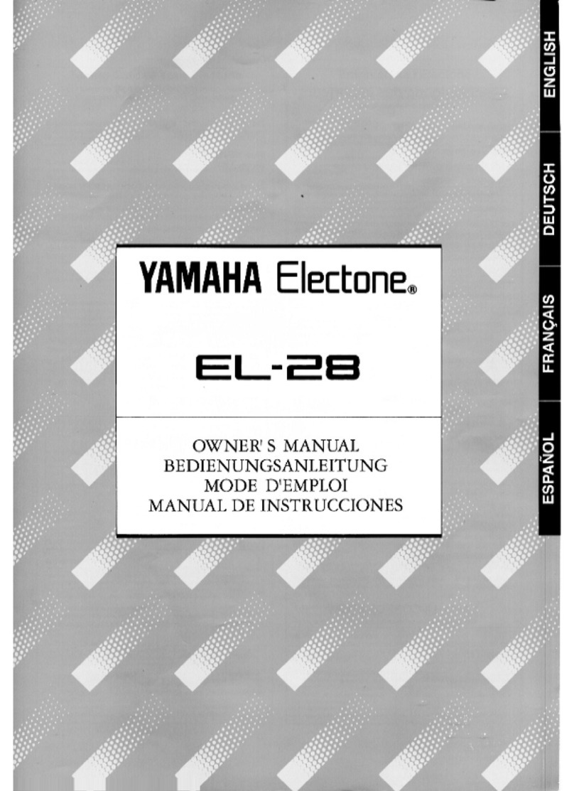 Yamaha Electone EL-28 User manual Yamaha Electone EL-28 User manual