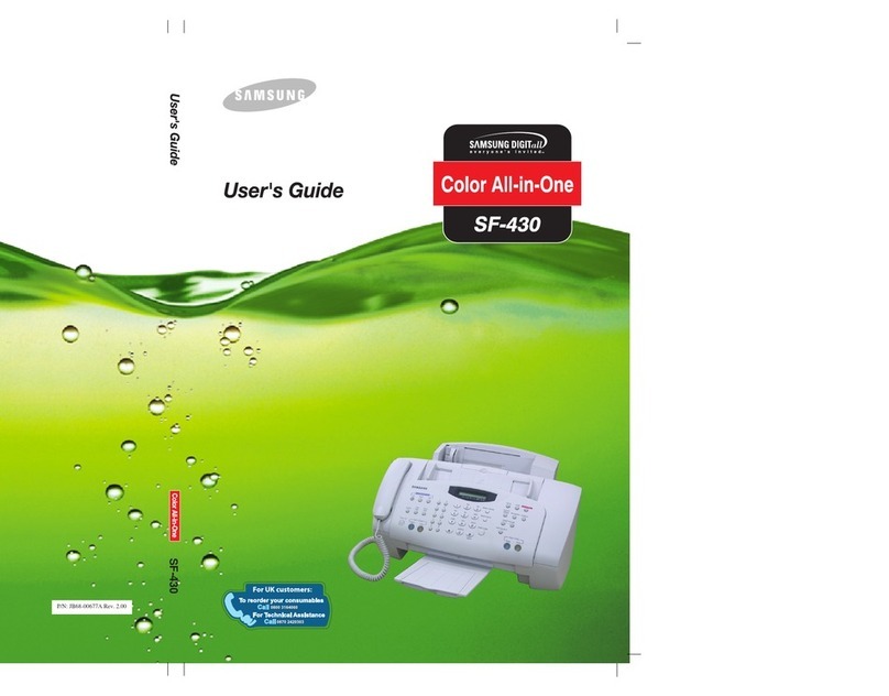 Samsung Inkjet SF-430 User manual Samsung Inkjet SF-430 User manual
