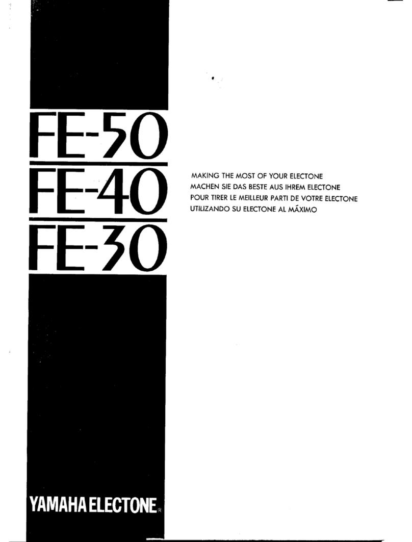 Yamaha Electone FE-50 User manual Yamaha Electone FE-50 User manual