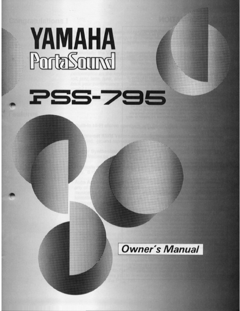 Yamaha PortaSound PSS-795 User manual