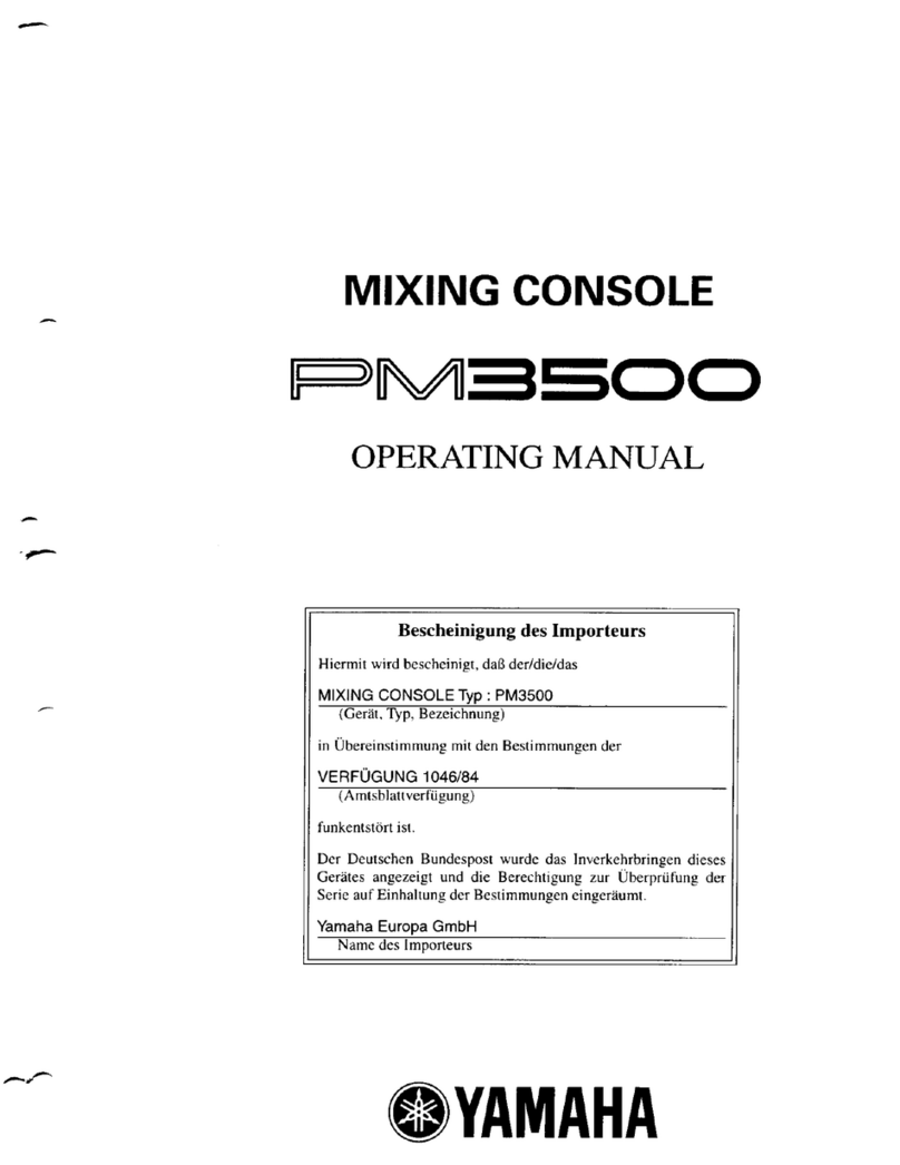 Yamaha PM3500 User manual Yamaha PM3500 User manual
