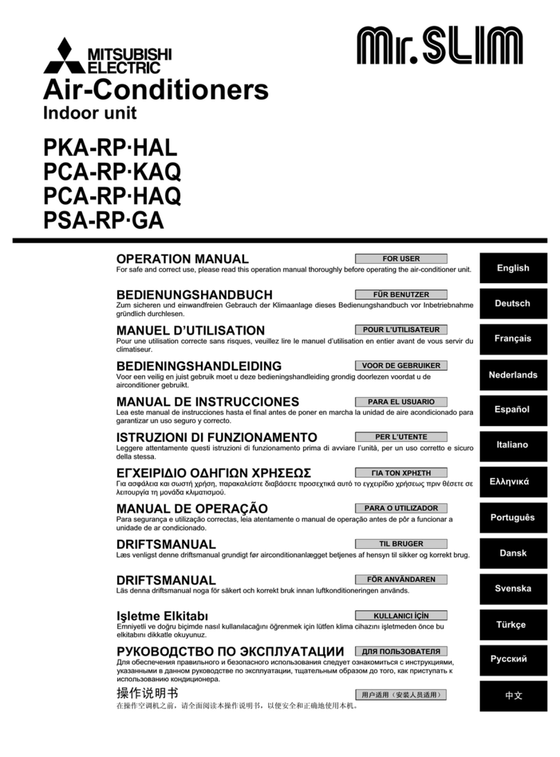 Mitsubishi PKA-RP-HAL User manual Mitsubishi PKA-RP-HAL User manual