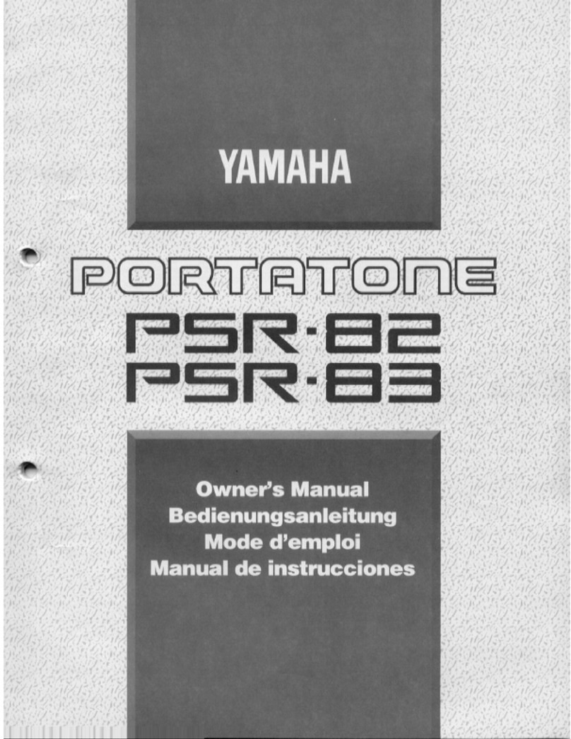 Yamaha PortaTone PSR-82 owner's manual