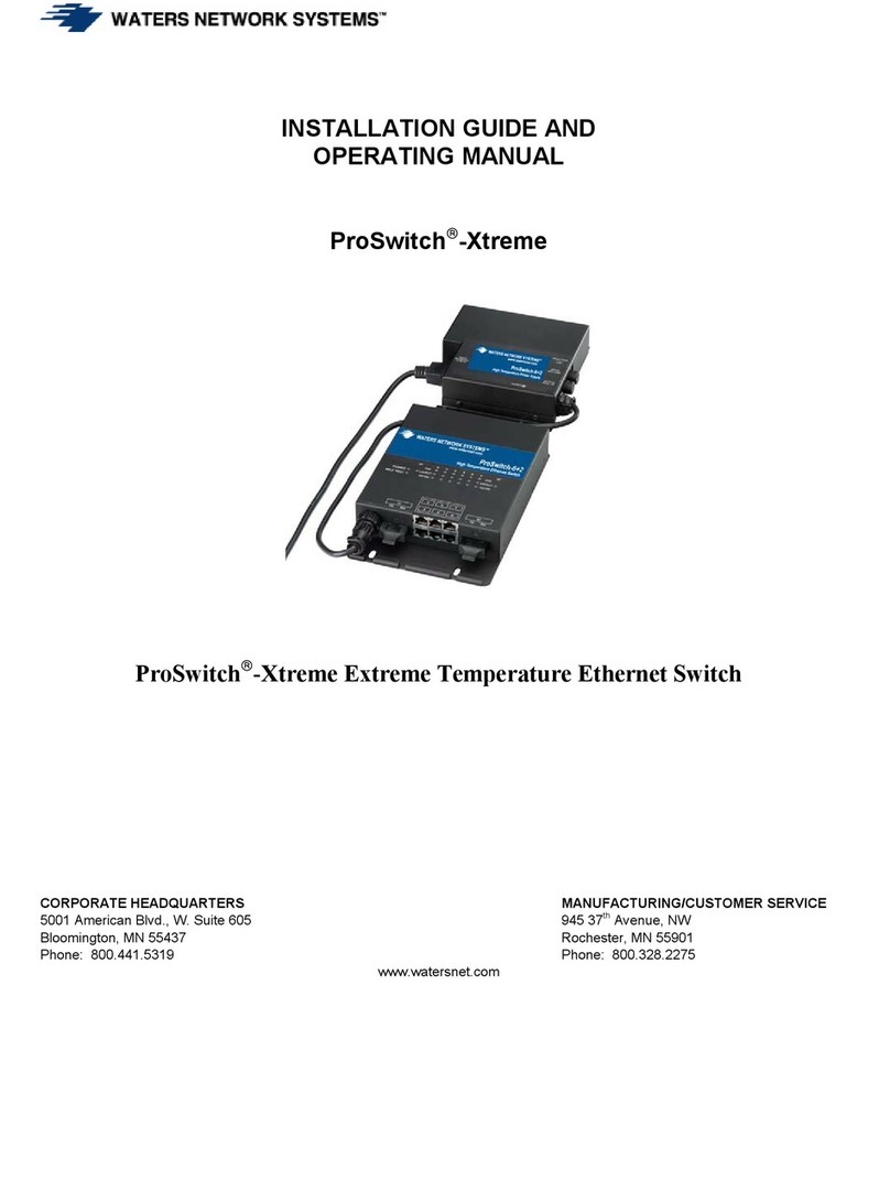 Waters Network Systems ProSwitch-Xtreme User manual