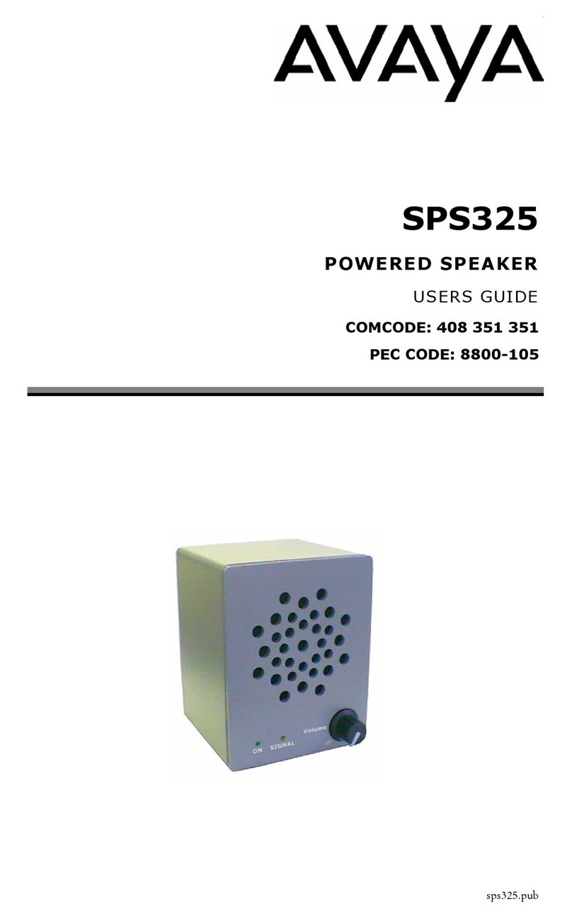 Avaya SPS325 user guide