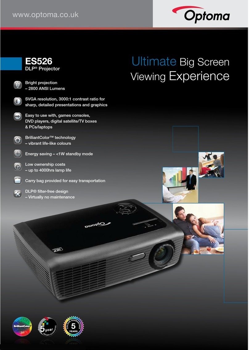 Optoma ES526 User manual Optoma ES526 User manual